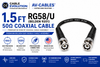 1.5ft Precision 50 ohm RG58/U BNC Cables - Belden 9201