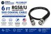 6ft Precision 50 ohm RG58/U BNC Cables - Belden 9201