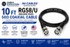10ft Precision 50 ohm RG58/U BNC Cables - Belden 9201