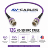 Belden 4855R 12G UHD 4K HD-SDI BNC cable with professional 75-ohm broadcast connectors.