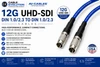 12G-SDI DIN 1.0/2.3 to DIN Cable Made with Belden 4855R Mini RG59