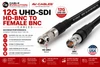 12G-SDI HD-BNC to female BNC cable – Belden 4855R Mini RG59 75 ohm