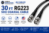 30ft RG-223 BNC Cable - 50 Ohm, Dual Shielded Coaxial Patch Cord