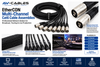 EtherCON Multi-Channel Cat6 tactical cable assembly with locking EtherCON connectors for broadcast, touring, and professional AV networks