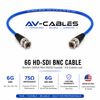 Belden 1855A 6G HD-SDI BNC cable built with Mini RG59 broadcast coax and genuine Kings 75 Ohm BNC connectors