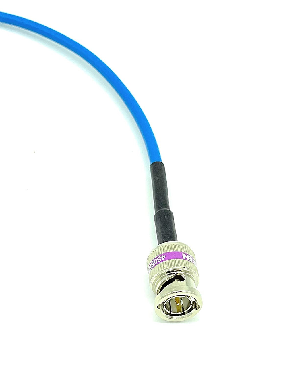 AV-Cables 12G HD-SDI 4K UHD BNC cable with Belden 4855R mini RG59 coaxial, showing Belden BNC connectors AV-Cables 12G HD-SDI 4K UHD BNC cable with Belden 4855R mini RG59 coaxial, showing Belden BNC connectors