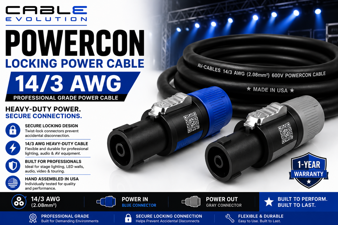 14/3 PowerCon Link Cable - Professional Grade
