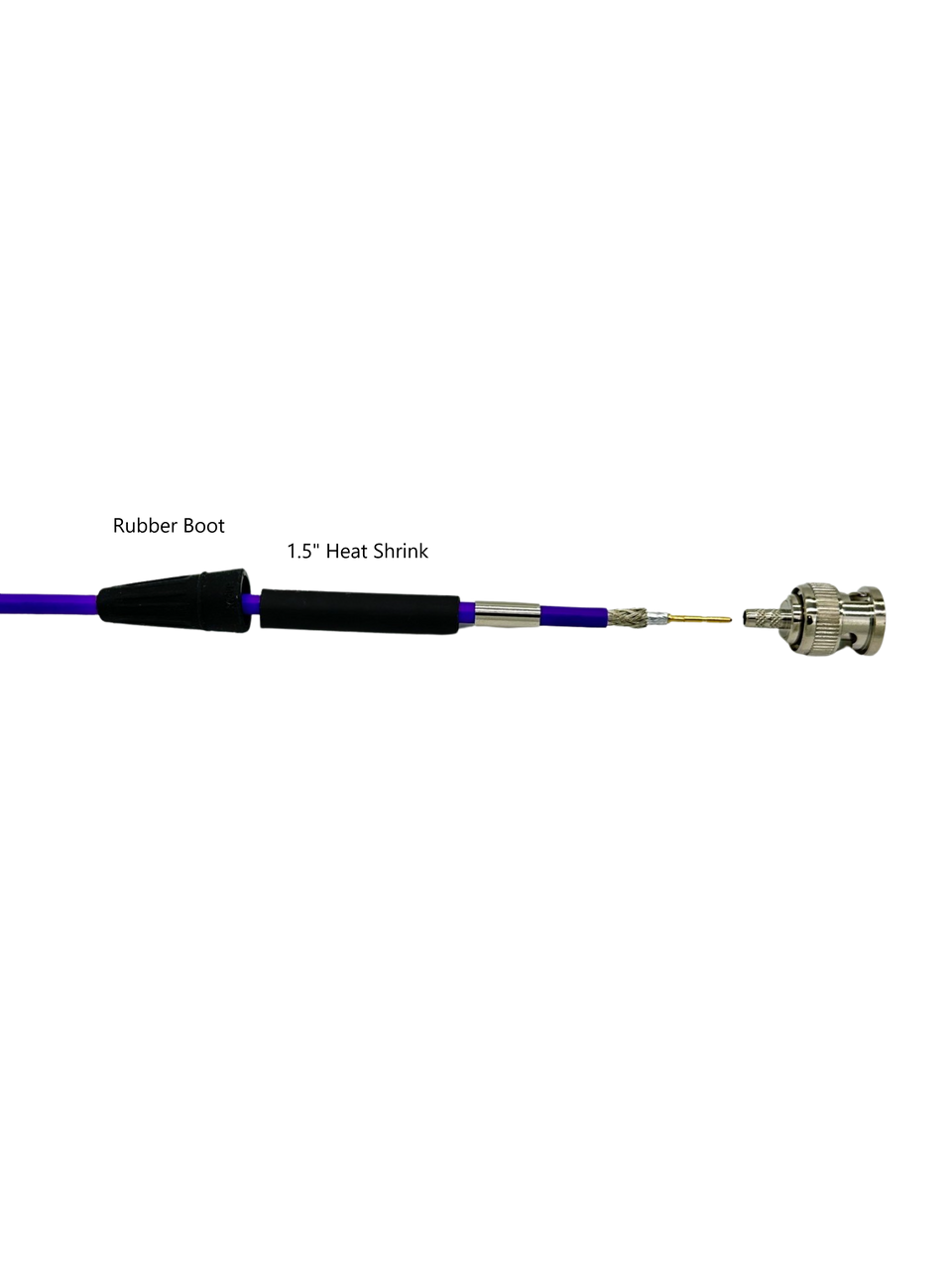 Coiled Cable Evolution 12G HD-SDI BNC cable with flexible Belden 4855R Mini RG59 broadcast coax