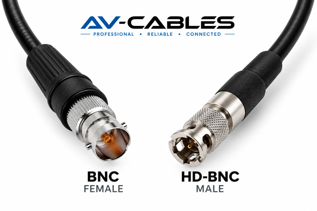 12G-SDI HD-BNC to Female BNC Cable Made with Belden 4855R Mini RG59