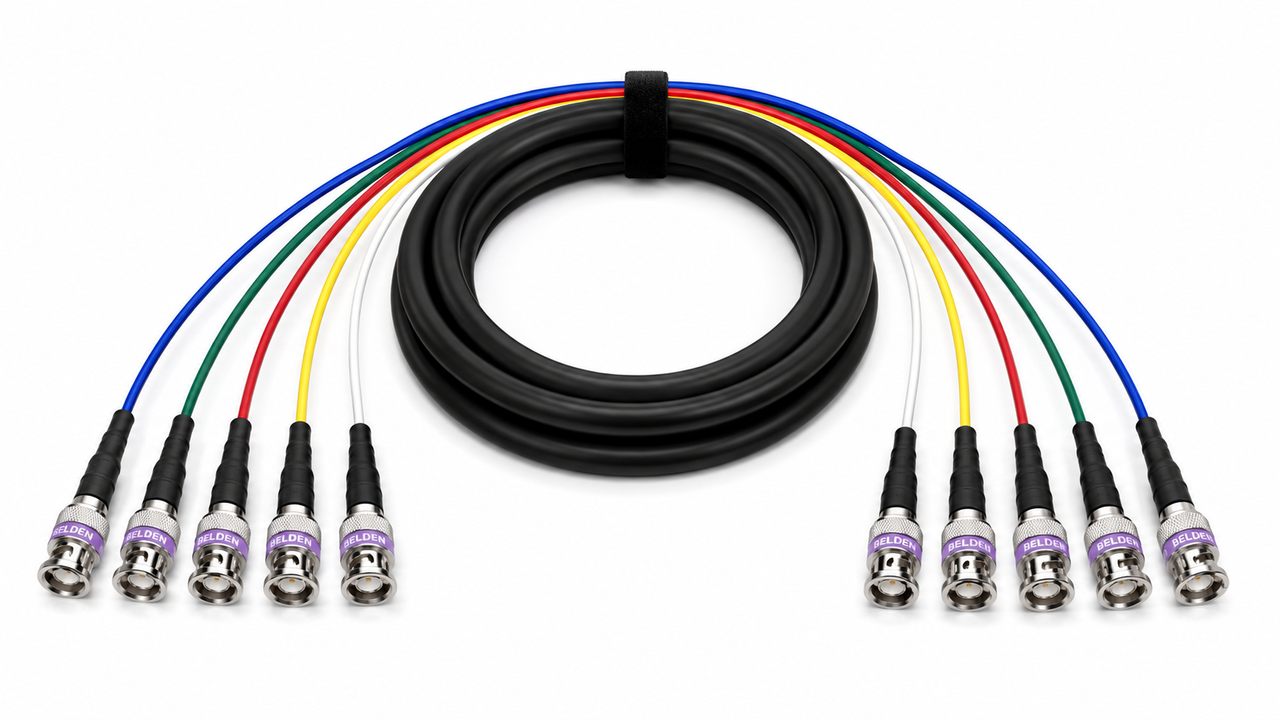 Cable Evolution 5 Channel 12G HD SDI BNC Snake Cable