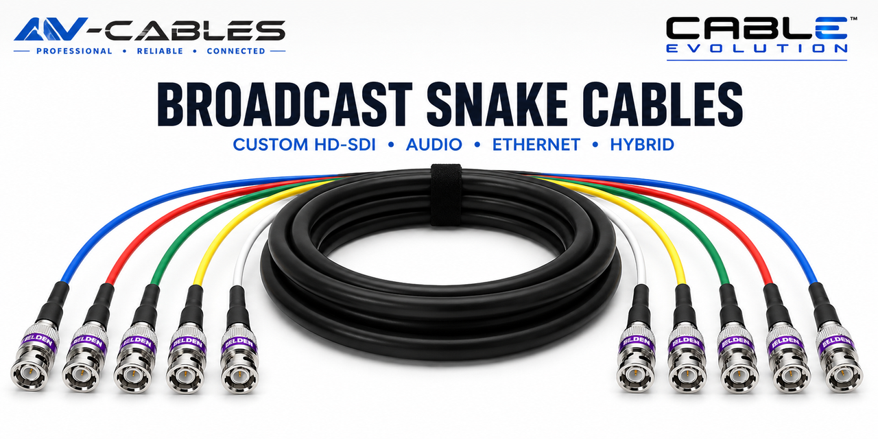 Cable Evolution 5 Channel 12G HD SDI BNC Snake Cable