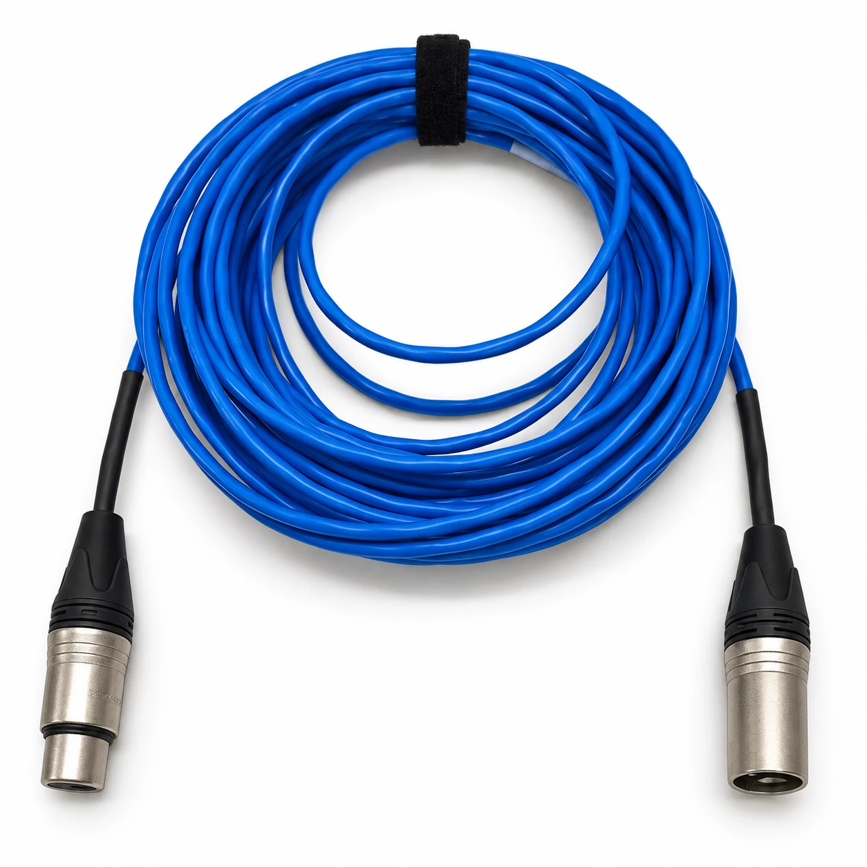 Neutrik male and female XLR connectors on Canare DA202 AES3 cable