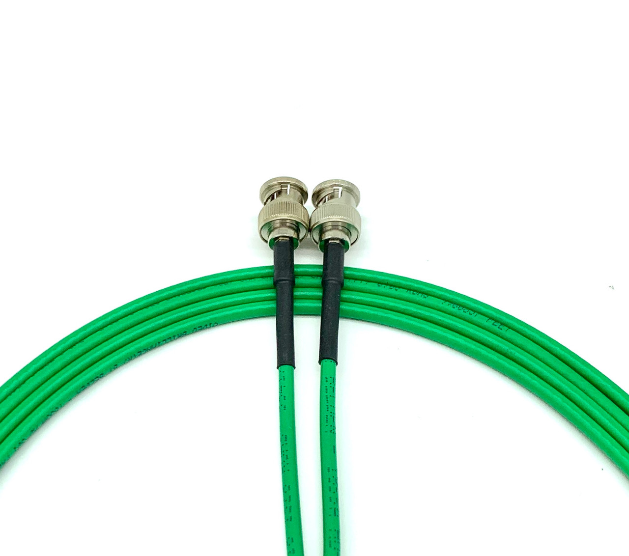 Coiled Belden 1855A Mini RG59 6G HD-SDI BNC cable available in multiple lengths for broadcast video applications
