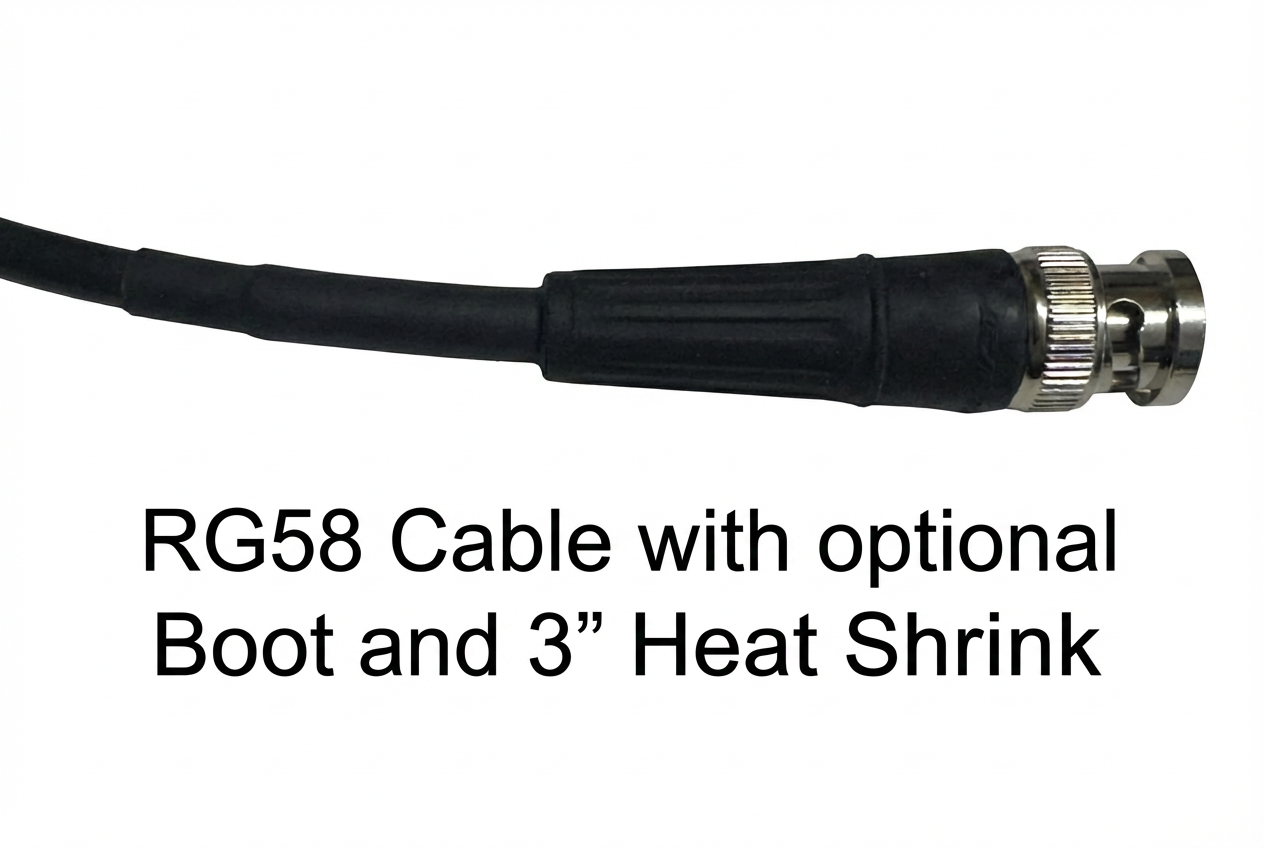 Commercial/Production Ready Belden 9201 RG58/U BNC Cable, 50 Ohm Coax, Black