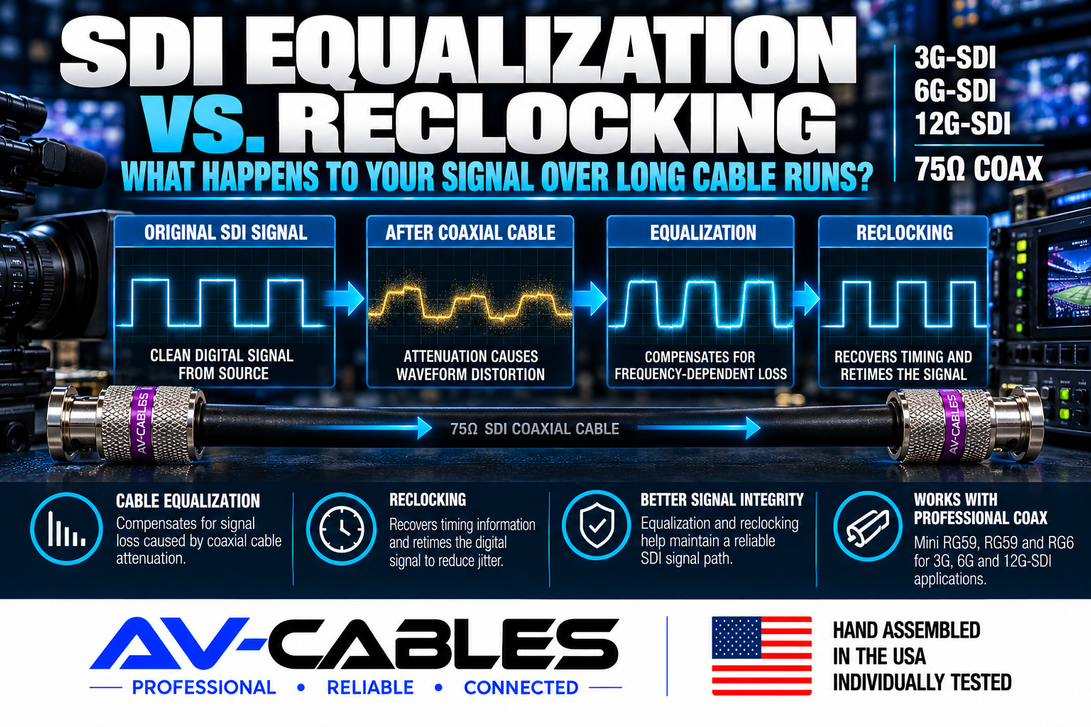 SDI Cable Equalization vs. Reclocking: What Broadcast Engineers Need to Know
