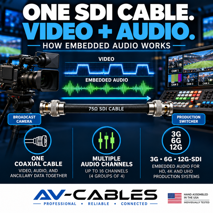 Today’s Topic: Does SDI Carry Audio? Embedded Audio Over BNC Cables Explained