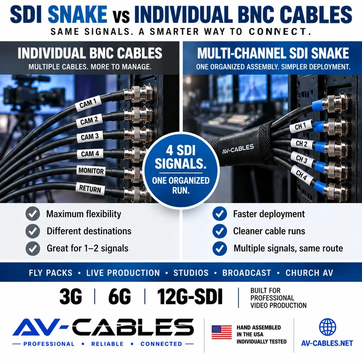 SDI Snake Cable vs Individual BNC Cables: Which Is Better for Video Production?