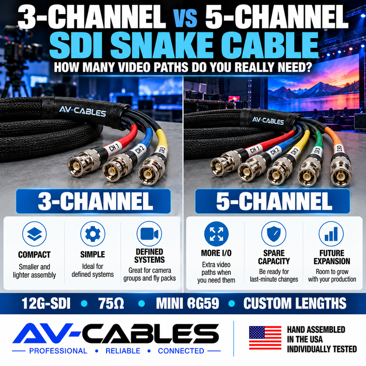 3-Channel vs 5-Channel SDI Snake Cables: How Many BNC Channels Do You Need?