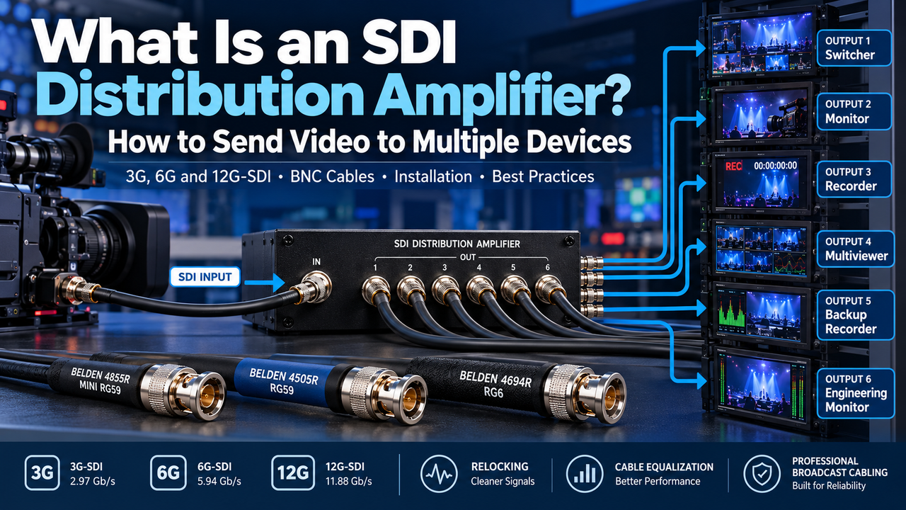 What Is an SDI Distribution Amplifier? How to Send Video to Multiple Devices