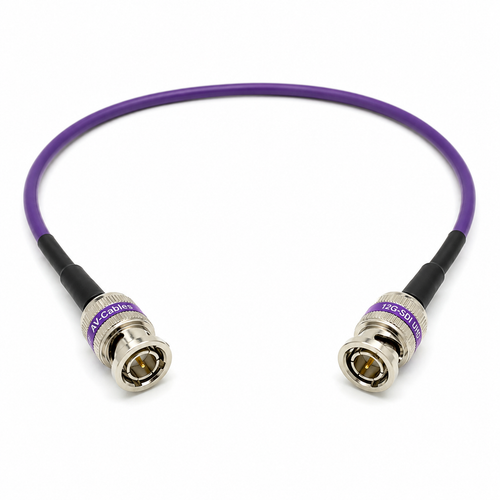 Belden 4855R Mini RG59 12G UHD HD-SDI broadcast cable engineered for professional 4K video production.