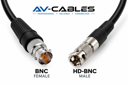 AV-Cables 12G HD SDI 4K High Density BNC to Female BNC - 4855R Mini RG59 Cable