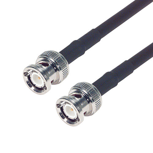 15ft RG-223 coaxial cable with BNC connectors for professional audio video signal transmission