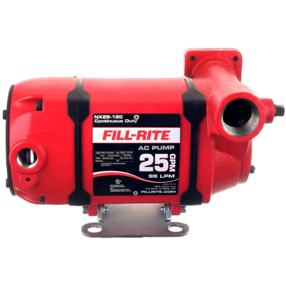 Fill Rite Pump Front View FILL-RITE NX25-120NF-PX - 120V 25 GPM Fuel Transfer Pump
