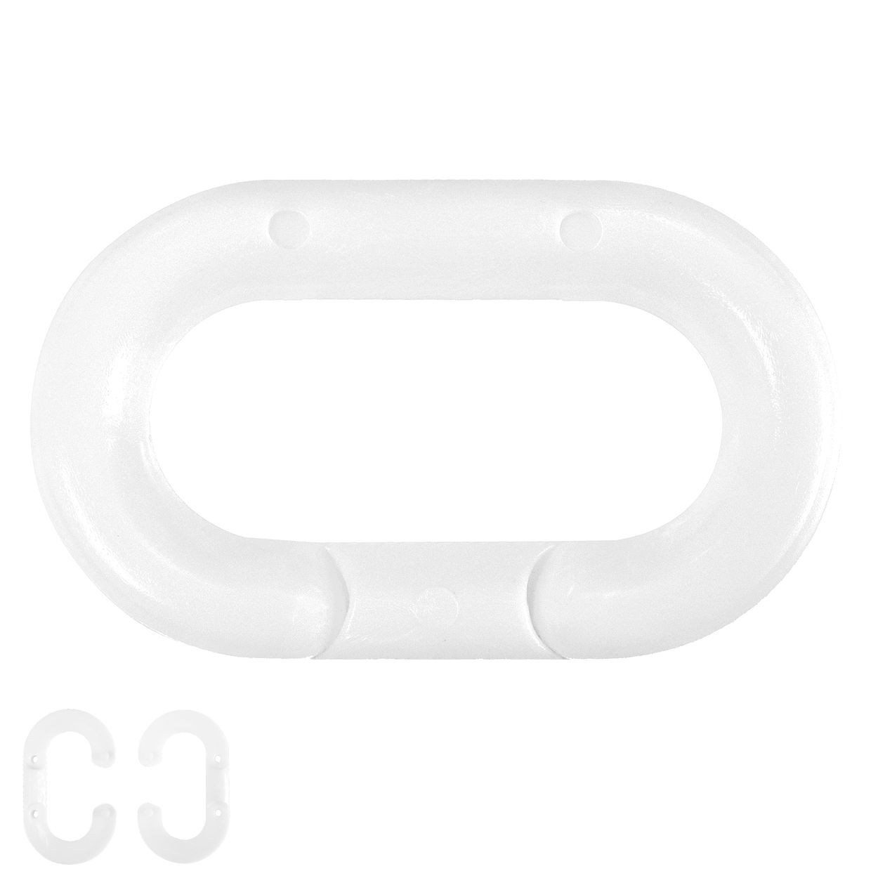 Mr. Chain 0000125 3/4" x 25' Plastic Barrier Chain White