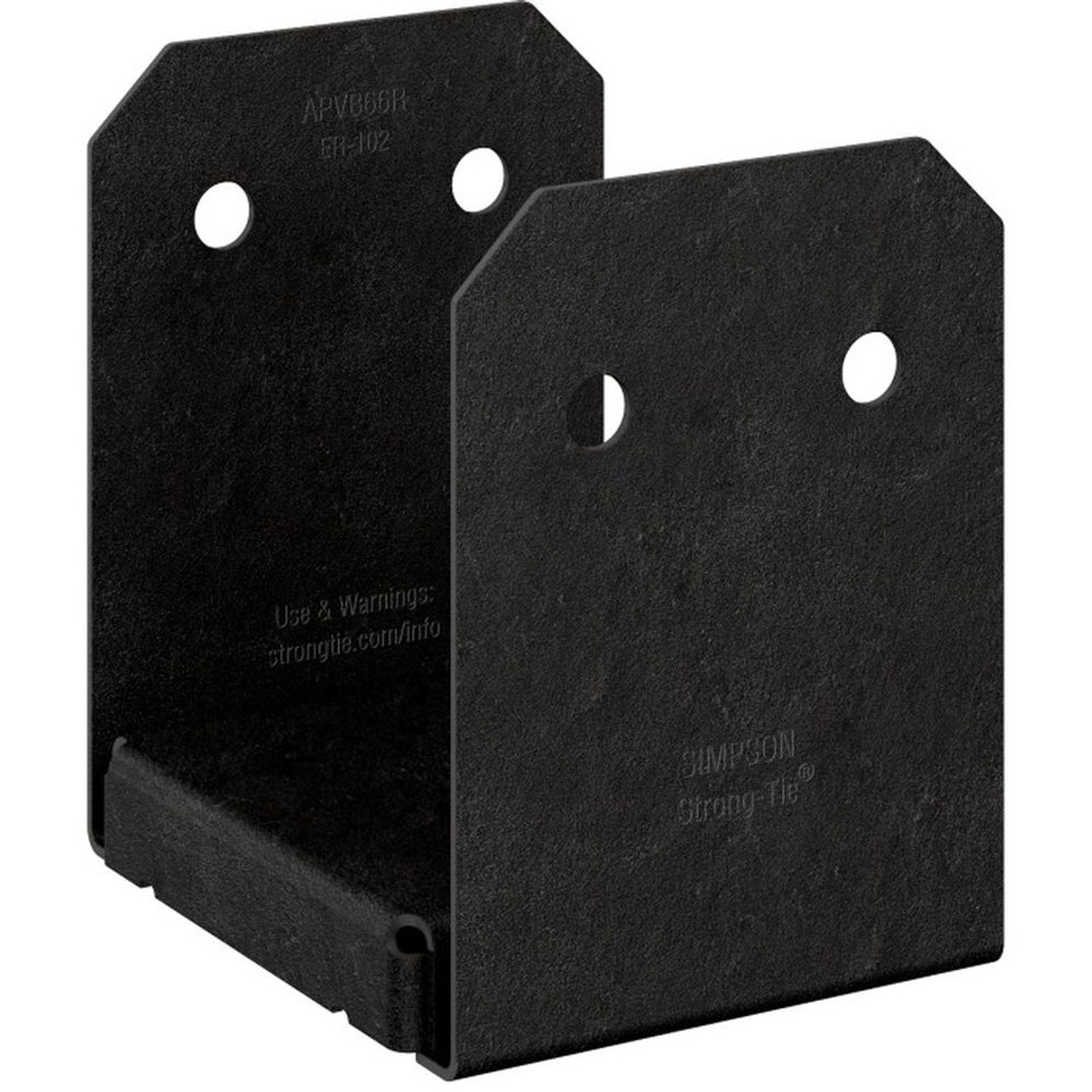 Simpson Strong-Tie APVB66R - Outdoor Accents Avant Collection ZMAX, Black  Post Base for 6x6 Rough
