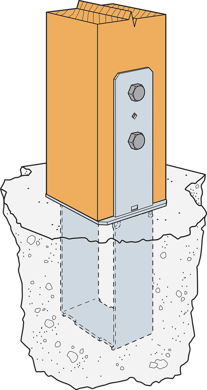Simpson Strong-Tie CB66R - Galvanized Column Base for 6x6 Rough ...