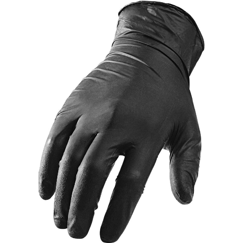LIFT GNX-1K1L - Nitrile Ni-Flex 5mil Gloves (Black, X-Large)