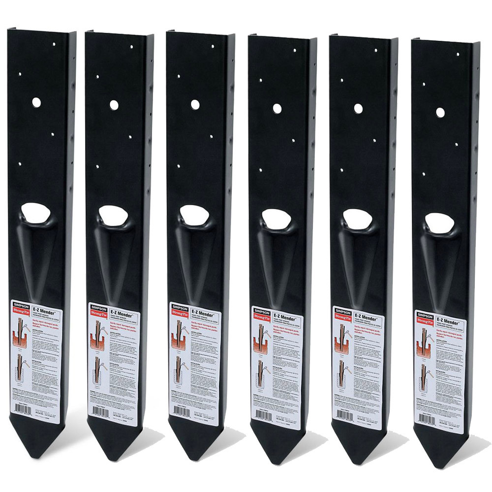 Simpson StrongTie FPBM44E6PK Black PowderCoated 12ga EZ Mender