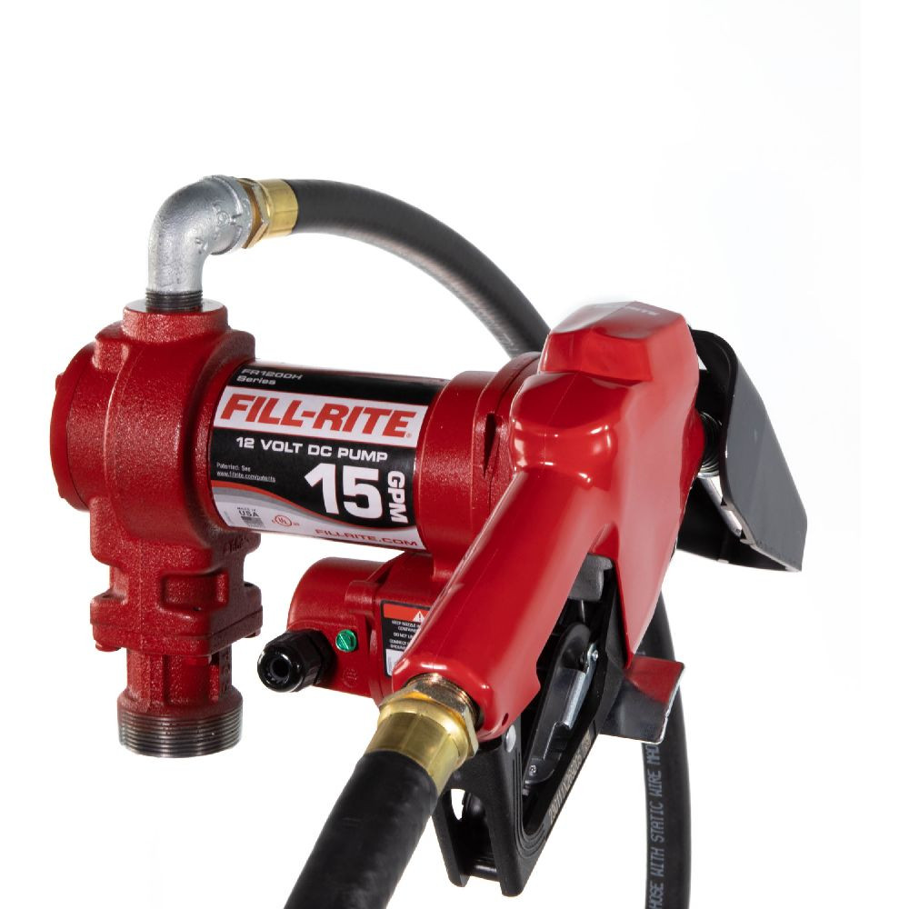 FILL-RITE FR1210HA - 12V 15 GPM Fuel Transfer Pump w/ Nozzle