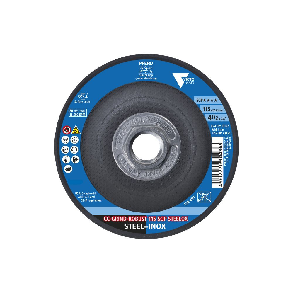 PFERD 61154 - Grinding disc, CC-GRIND-ROBUST, 4-1/2