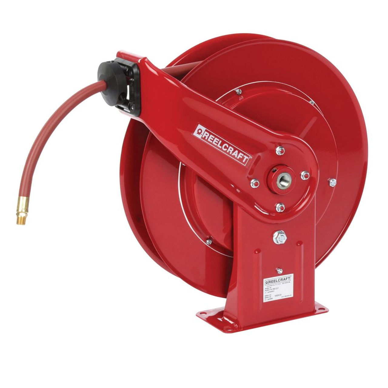 Reelcraft Heavy Duty Spring Retractable Hose Reel, 3/8 in 50 ft