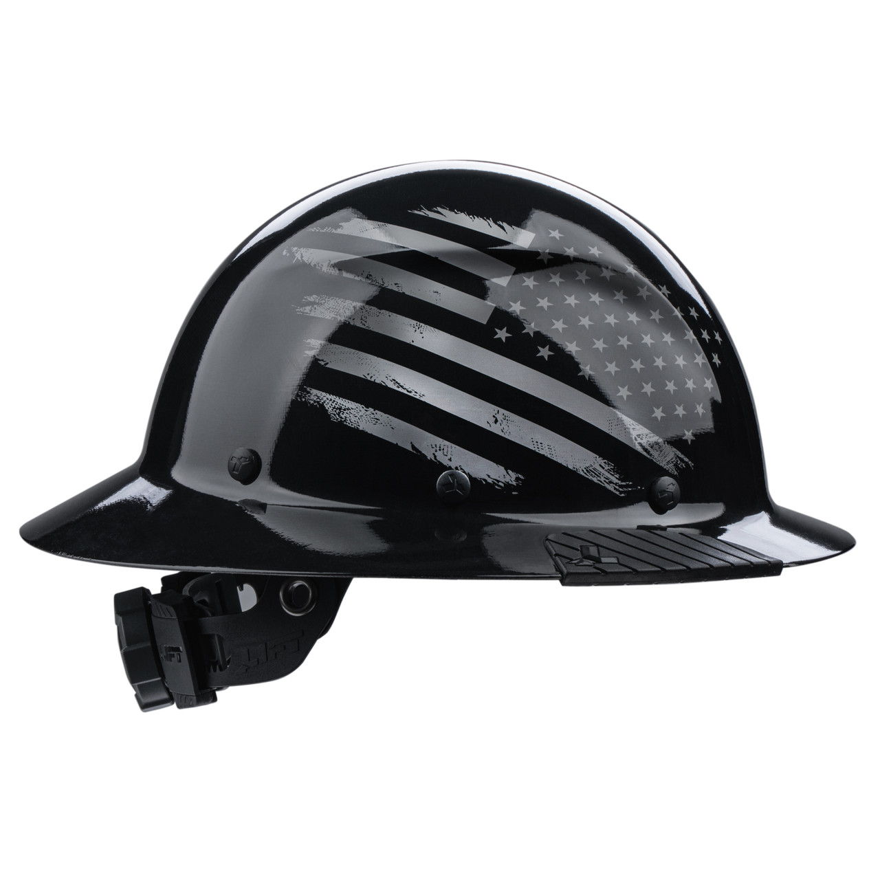PWA DUSTY EXPLORERS HAT（LAMP BLACK） LIFT HDF-25PRG - DAX Fiber Reinforced Full Brim Hard Hat (Black