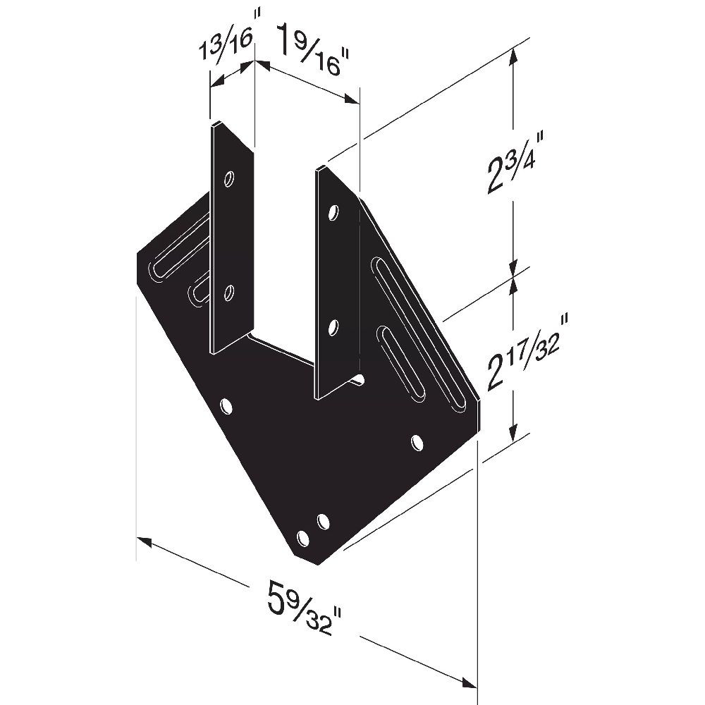 Simpson Strong-Tie H1APC - Outdoor Accents 18-Gauge ZMAX, Black