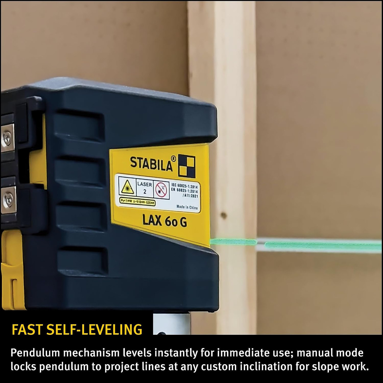 STABILA 03280 Cross line laser LAX 60 G, 3-piece set | FastoolNow.com
