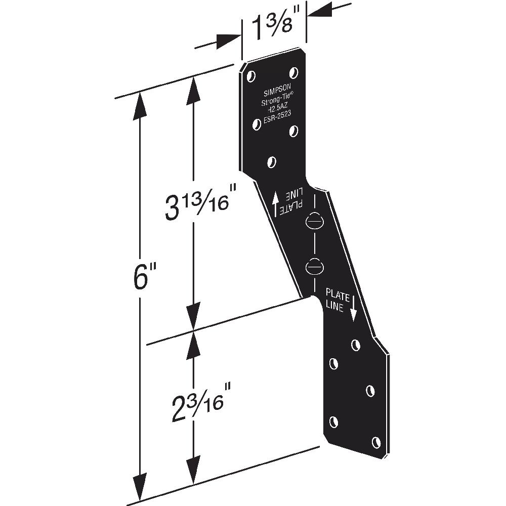 Simpson Strong-Tie H2.5APC - Outdoor Accents 18-Gauge ZMAX, Black