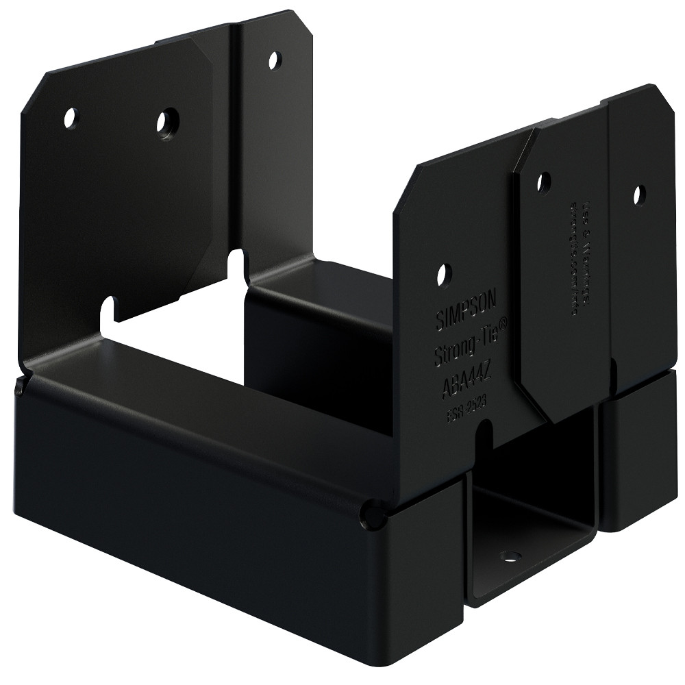 Simpson Strong-Tie ABA44PC - Outdoor Accents ZMAX, Black Powder