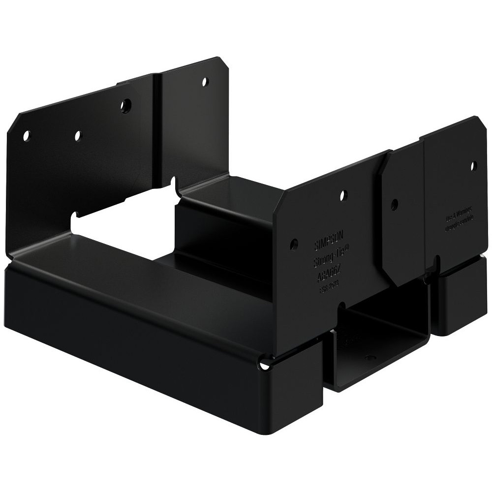 Simpson Strong-Tie ABA66PC - Outdoor Accents ZMAX, Black Powder