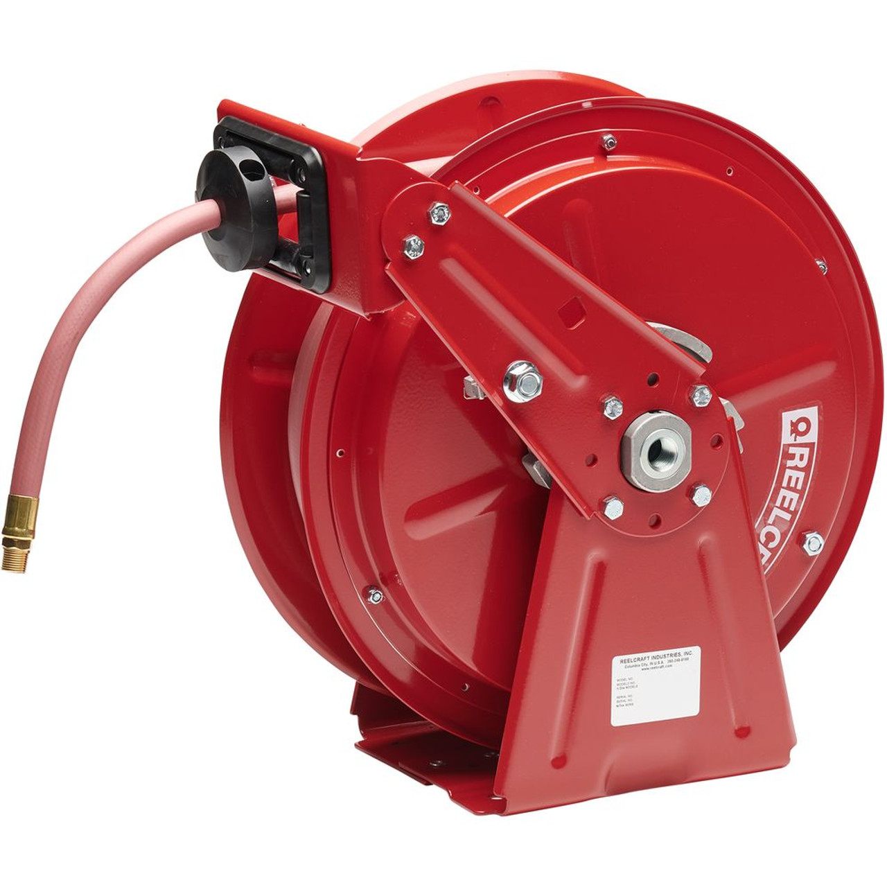 Reelcraft DP7850-OLP - 1/2 x 50 ft. Compact Dual Pedestal Air/Water Hose  Reel