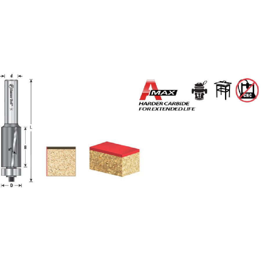 Amana 47134 Carbide Tipped UpShear SuperTrim Flush 3/4 D x 2