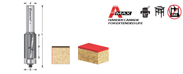 Amana 47134 Carbide Tipped UpShear SuperTrim Flush 3/4 D x 2