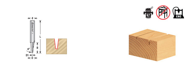 Amana 45628 V Groove Engraving 15 Deg x 1/4 D x 0.666 CH x 1/4