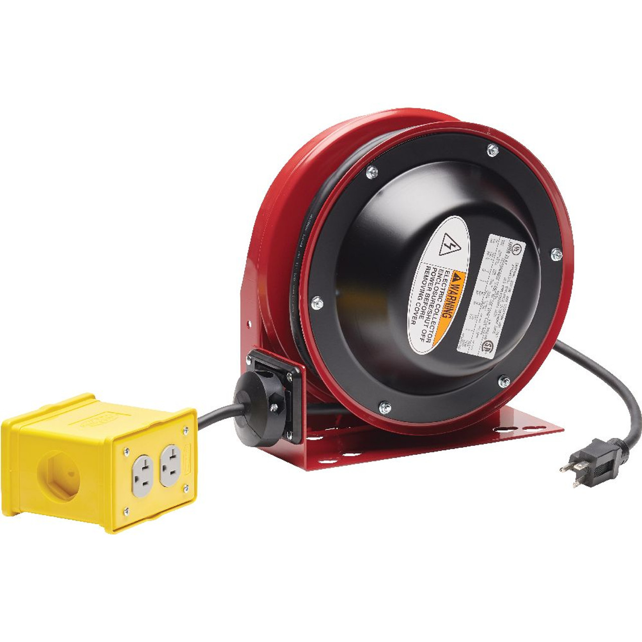 Reelcraft 12/3 30 ft Quad Outlet Box Power Cord Reel