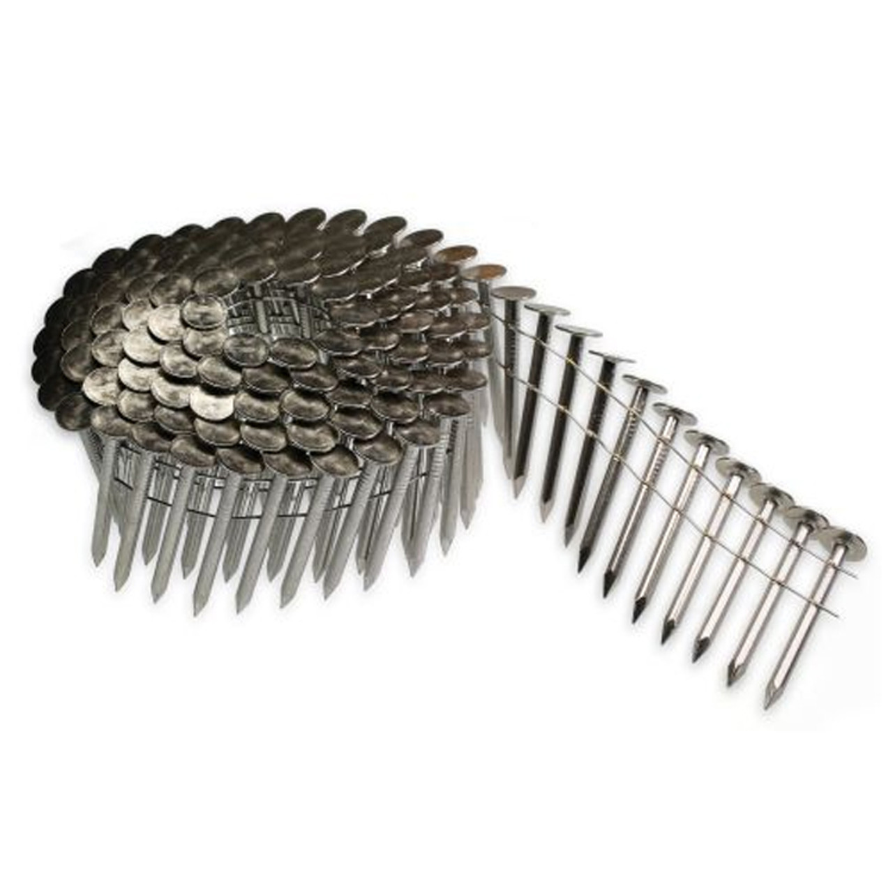 Bostitch CR2DCGAL Coil Roofing Nails 7/8 Inch Galvanized Smooth Shank 15  Degree 7200 Pack: Pneumatic Coil Roofing Nails Galvanized (077914004448-1)