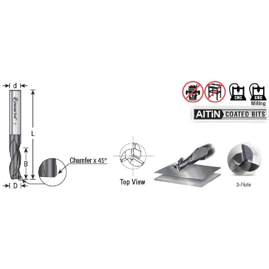 Amana 51462 Spiral for Steel, Stainless Steel & Non Ferrous Metal