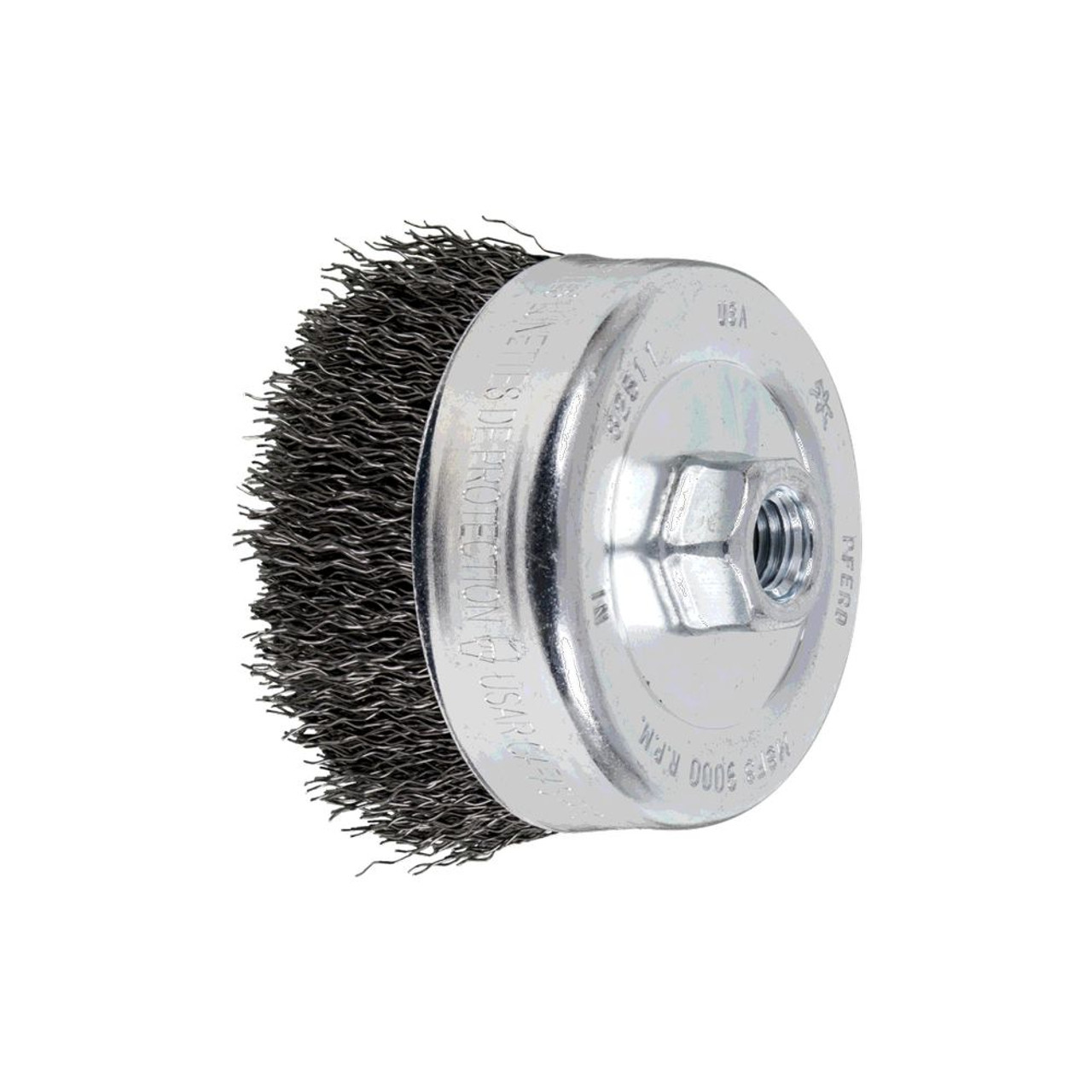 4 x 5/8-11 Crimped Wire Cup Brush (Carbon Steel)