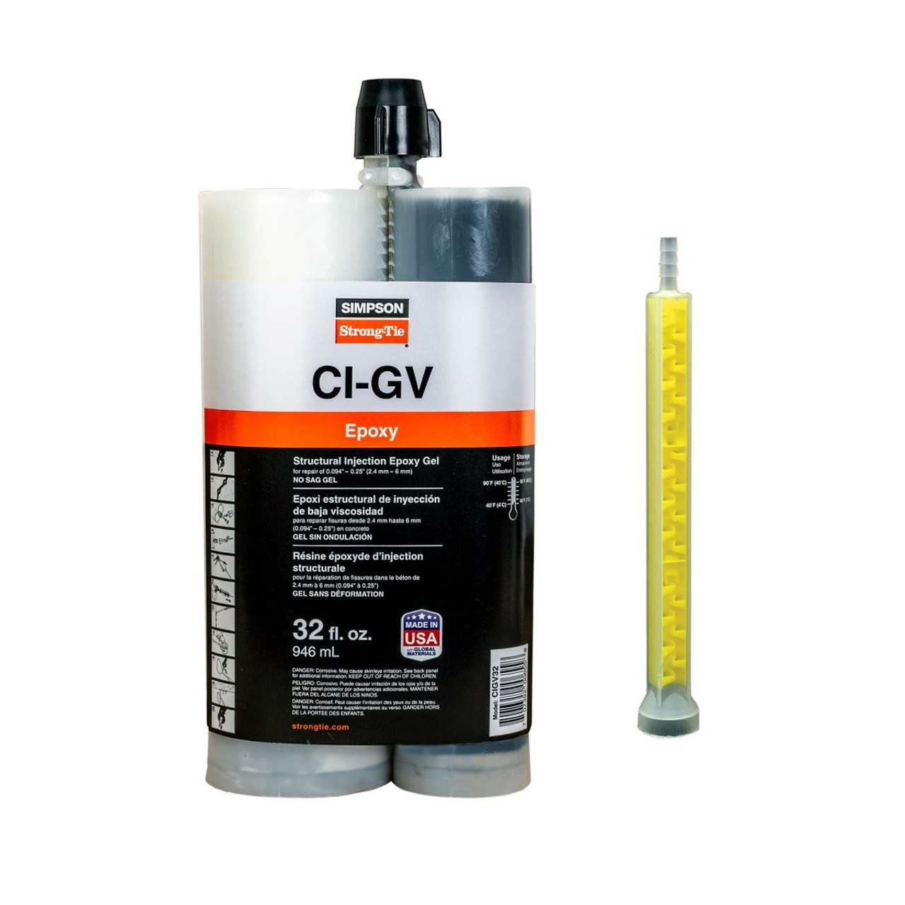 Simpson Strong-Tie CIGV32 - Structural Injection Epoxy Gel 32 oz.